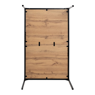 Industrial style rectangular wood effect dining table with black legs 120x75cm MILLIKEN 120 DARK