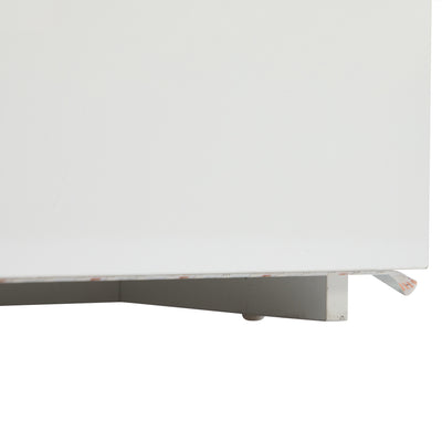 Table Basse Relevable Hydraulique Blanche Laquée avec LED RGB, Rangement Caché et Ports USB (100x50x35-60cm)  WHITE