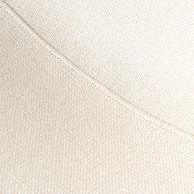 Set of 4 Scandinavian dining chairs in off-white fabric with black legs CHARLTON LUMOS FABRIC BEIGE BLACK LEG