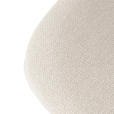 Set of 4 Scandinavian dining chairs in off-white fabric with black legs CHARLTON LUMOS FABRIC BEIGE BLACK LEG