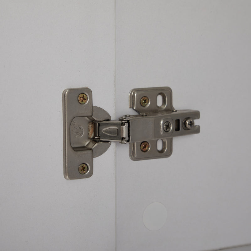 Buffet Style Ferme Blanc et Chêne avec 4 Tiroirs et 4 Portes, Rangement Optimisé et Anti-Basculement PHECHEANS