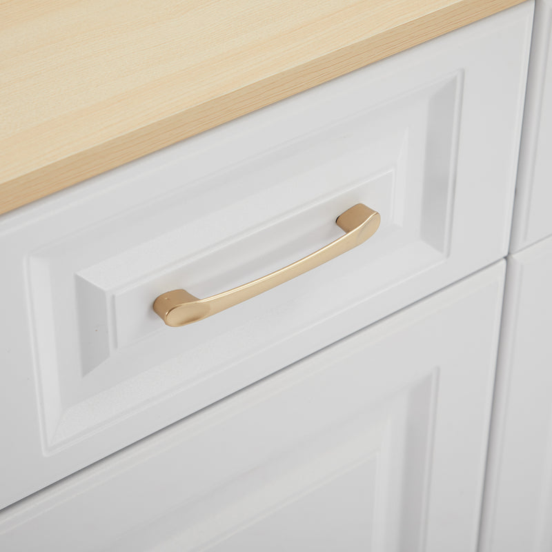 Buffet Style Ferme Blanc et Chêne avec 4 Tiroirs et 4 Portes, Rangement Optimisé et Anti-Basculement PHECHEANS