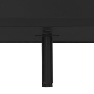 Meuble TV/Buffet Moderne Noir avec Poignées Dorées et Étagères Réglables (140x38x80cm) QAKVIED