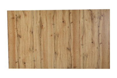 Table de Salle à Manger Rectangulaire Marron Clair Effet Bois avec Piètement Creux Design (138.5x80x75cm) QUNZIL