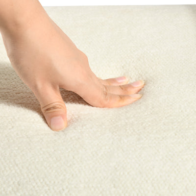 Chaise de bureau en tissu éponge beige, réglable en hauteur, rotation à 360° ROSS KD BUFAN BEIGE BLACK