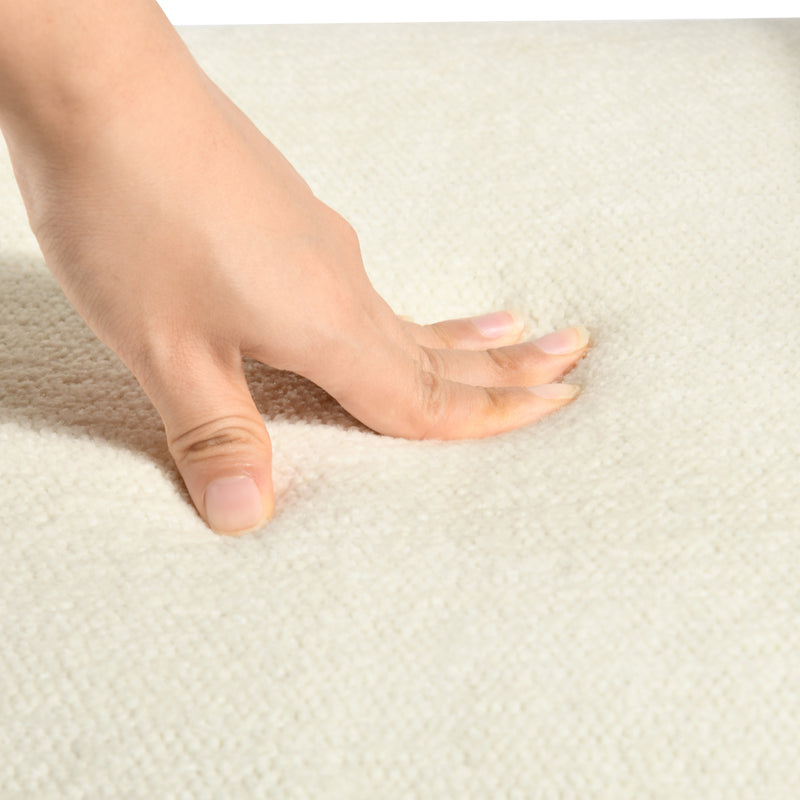 Chaise de bureau en tissu éponge beige, réglable en hauteur, rotation à 360° ROSS KD BUFAN BEIGE BLACK