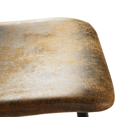 Set of 4 vintage brown suede dining chairs with black legs SCARGILL SUEDE NL 4PCS