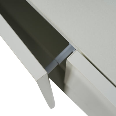 Buffet Scandinave Blanc Brillant et Chêne Clair avec Portes Push-Open et Rangement Modulaire SHIELNIH
