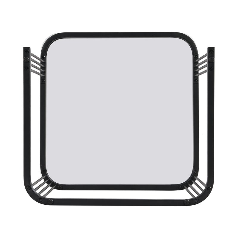 Ensemble de 2 Tables Basses Gigognes Noires Effet Marbre et Verre avec Tiroir de Rangement SHUGOK BLACK