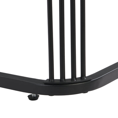 Ensemble de 2 Tables Basses Gigognes Noires Effet Marbre et Verre avec Tiroir de Rangement SHUGOK BLACK