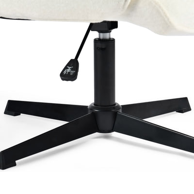 Ergonomic swivel office chair with armrests in beige fabric THOMASINA BEIGE RELAX