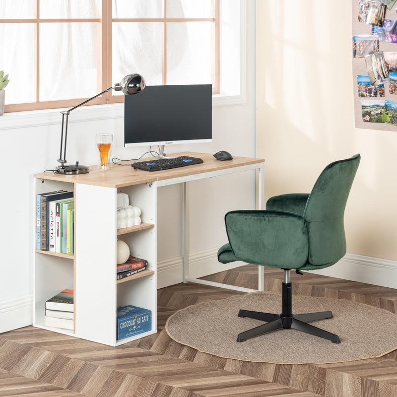 Ergonomic swivel office chair with armrests in green fir velvet THOMASINA RELAX VELVET GREEN