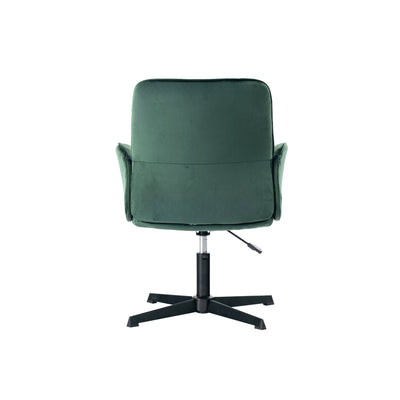 Ergonomic swivel office chair with armrests in green fir velvet THOMASINA RELAX VELVET GREEN