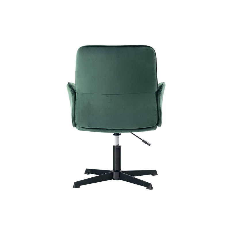Ergonomic swivel office chair with armrests in green fir velvet THOMASINA RELAX VELVET GREEN