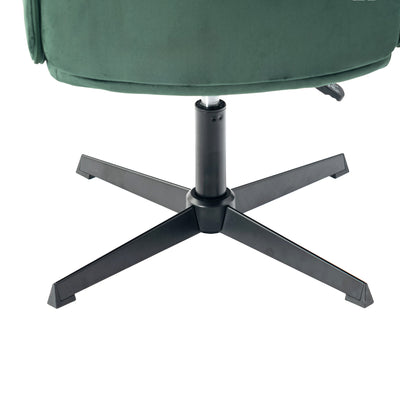 Ergonomic swivel office chair with armrests in green fir velvet THOMASINA RELAX VELVET GREEN