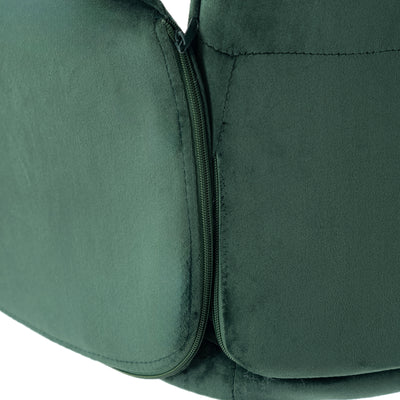 Ergonomic swivel office chair with armrests in green fir velvet THOMASINA RELAX VELVET GREEN