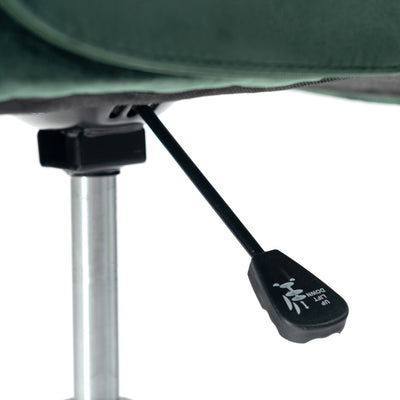 Ergonomic swivel office chair with armrests in green fir velvet THOMASINA RELAX VELVET GREEN