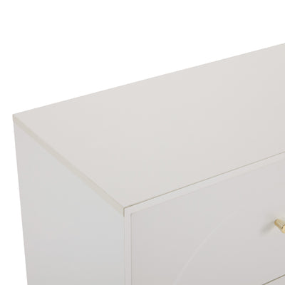 Commode Blanche Luxueuse et Romantique à 6 Tiroirs avec Design Anti-Humidité URGID