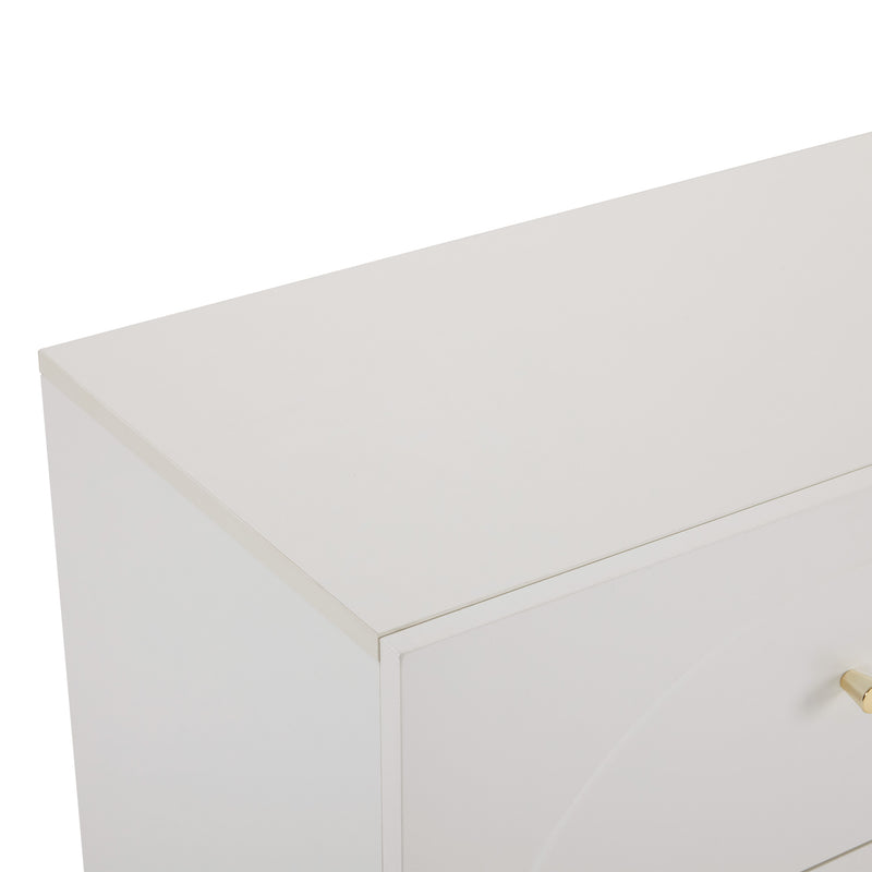 Commode Blanche Luxueuse et Romantique à 6 Tiroirs avec Design Anti-Humidité URGID
