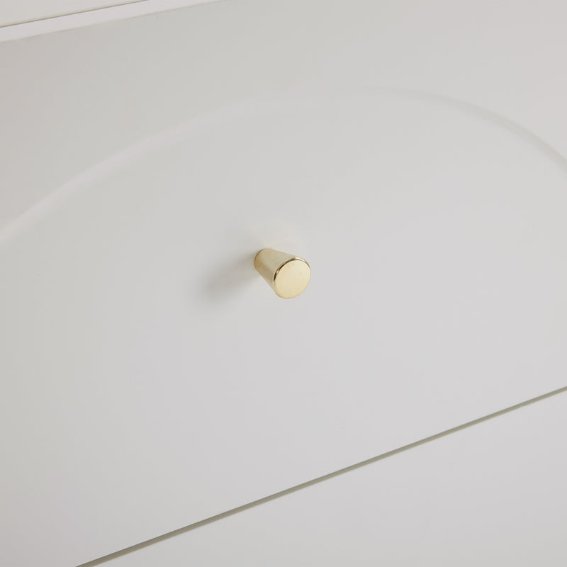 Commode Blanche Luxueuse et Romantique à 6 Tiroirs avec Design Anti-Humidité URGID