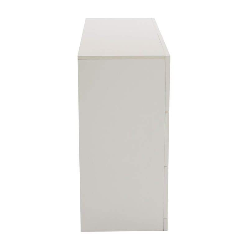 Commode Blanche Luxueuse et Romantique à 6 Tiroirs avec Design Anti-Humidité URGID