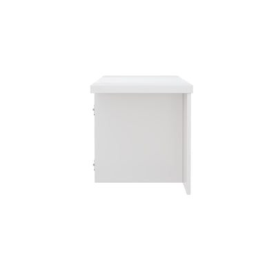 Ensemble de Tables Basses Modulables DIY Blanches Haute Brillance en Panneaux de Particules (81x81x40cm) UVVEDS