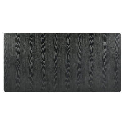 Rectangular extendable dining table black wood effect Scandinavian style gold dot legs 120-160 WHALEN DARK WOOD STRETCH TABLE BG