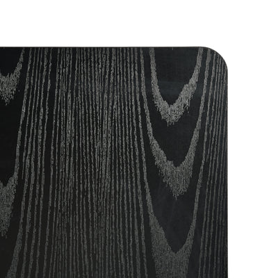 Rectangular extendable dining table black wood effect Scandinavian style gold dot legs 120-160 WHALEN DARK WOOD STRETCH TABLE BG