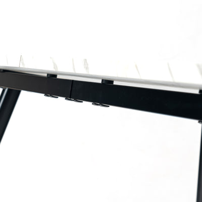 Scandinavian style rectangular white marble effect dining table 120x75cm WHALEN WHITE MARBLE TABLE 120 KD