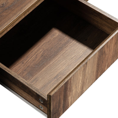 Table Basse Design avec Rangement et Finition Effet Bois & Gris Foncé XUGZOIRS
