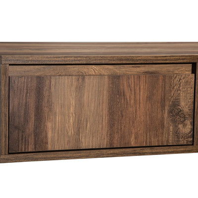 Table Basse Design avec Rangement et Finition Effet Bois & Gris Foncé XUGZOIRS