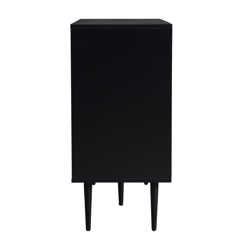 Table Basse Relevable Multifonctionnelle en Bois Naturel et Noir avec Rangement Intégré ZAELNOLL
