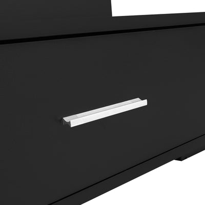Table Basse Noire Hydraulique à Plateau Relevable avec LED Intégrée et Rangement Optimisé ZAKS BLACK