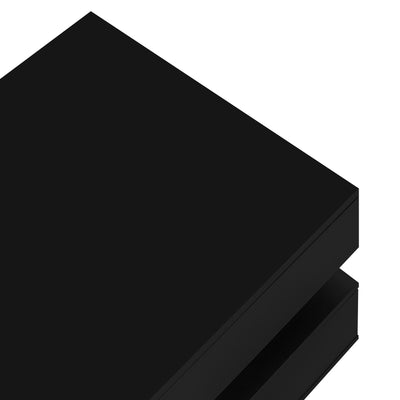 Table Basse Noire Hydraulique à Plateau Relevable avec LED Intégrée et Rangement Optimisé ZAKS BLACK