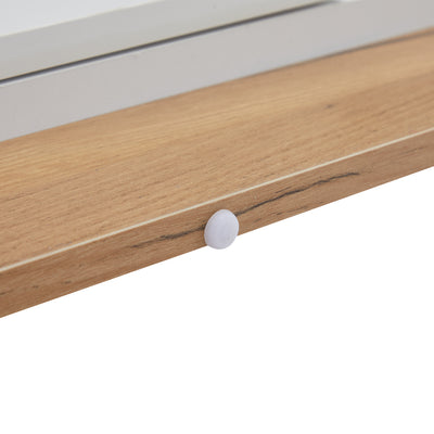 Buffet Élégant Blanc Brillant avec Éclairage LED RGB Intelligent et Portes Vitrées ZECOIN