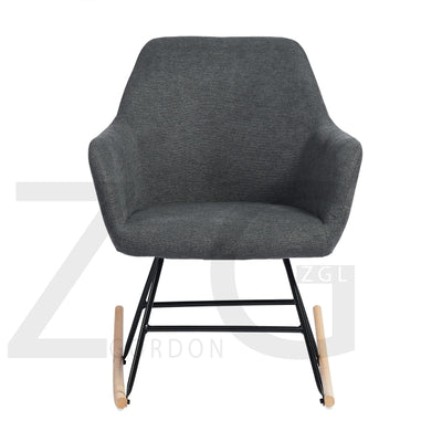 Fabric upholstery , metal frame and leg, with solid wood legs，1PC/CTN