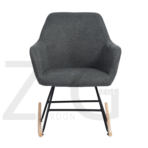 Fabric upholstery , metal frame and leg, with solid wood legs，1PC/CTN
