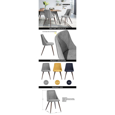 SMEG TERRY FABRIC GREY UK