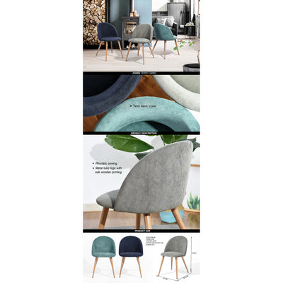 ZOMBA TERRY FABRIC GREY UK