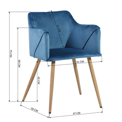ALDRIDGE VELVET NAVYBLUE OAK LEG