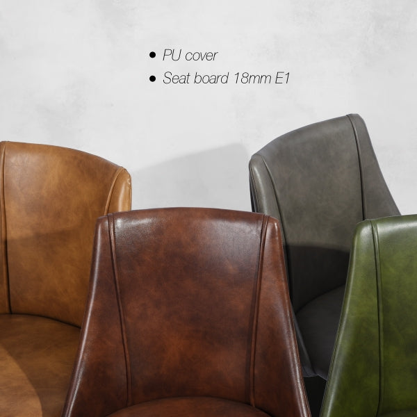 SMEG DARK BROWN PU BLACK GOLD LEG