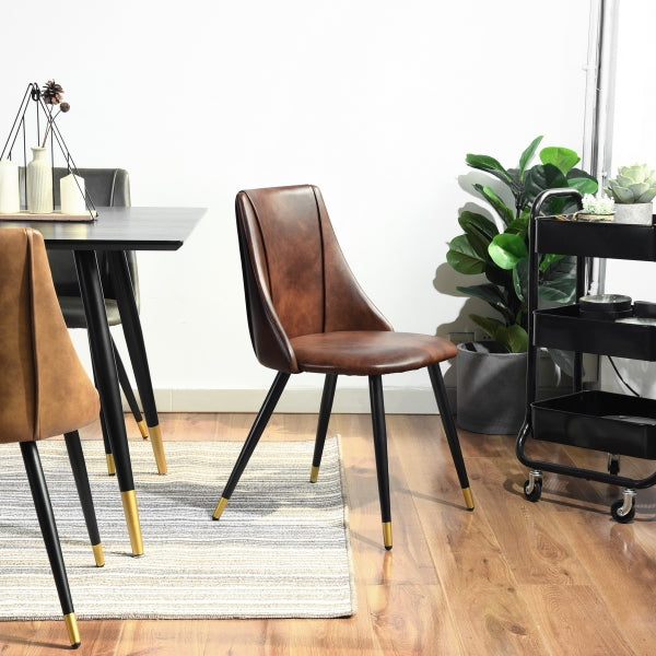 SMEG DARK BROWN PU BLACK GOLD LEG
