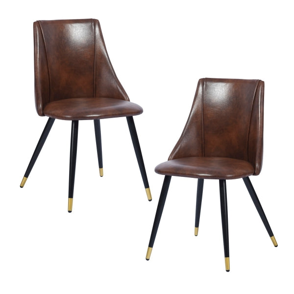 SMEG DARK BROWN PU BLACK GOLD LEG