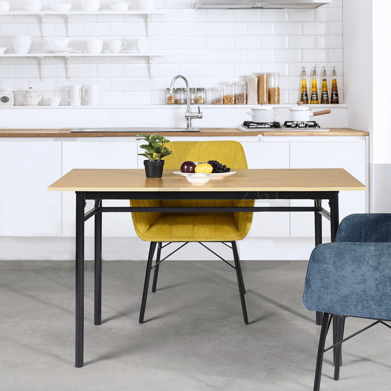 BAGEHOT - Dining table in black industrial style and wood