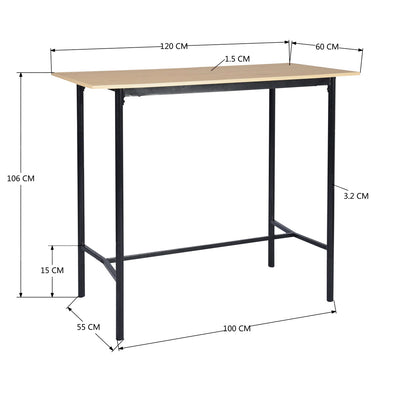 BAGNELL - High industrial style dining table