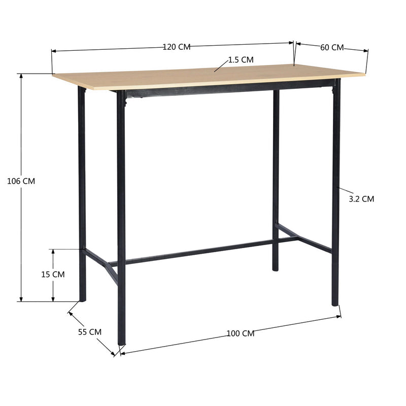BAGNELL - High industrial style dining table