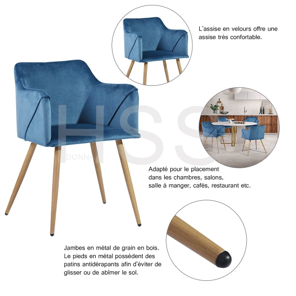 ALDRIDGE VELVET NAVYBLUE OAK LEG