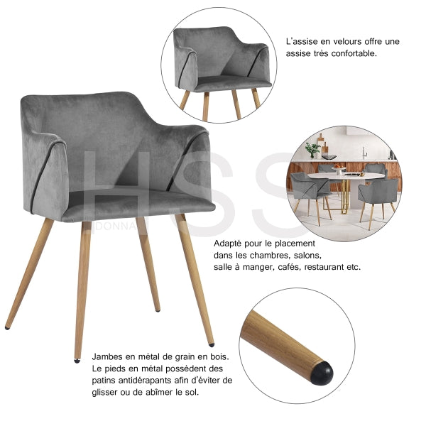 ALDRIDGE VELVET LIGHT GREY OAK LEG