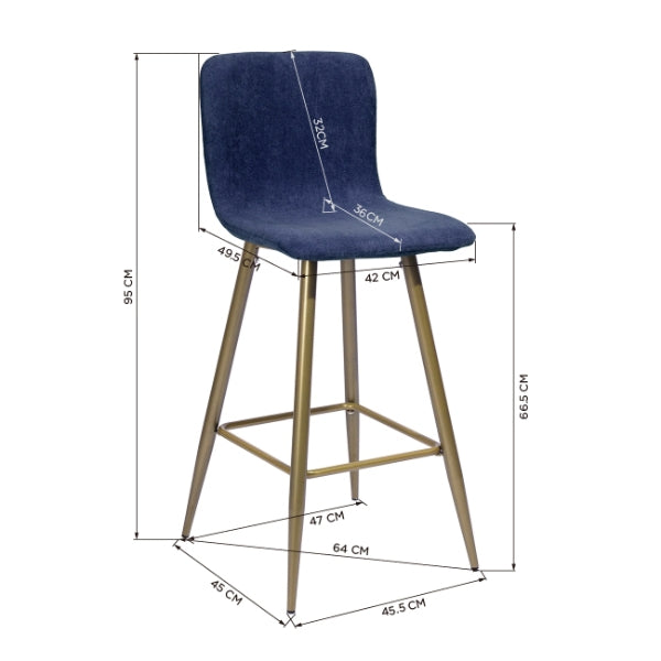 SCARGILL COUNTER BAR DARK BLUE