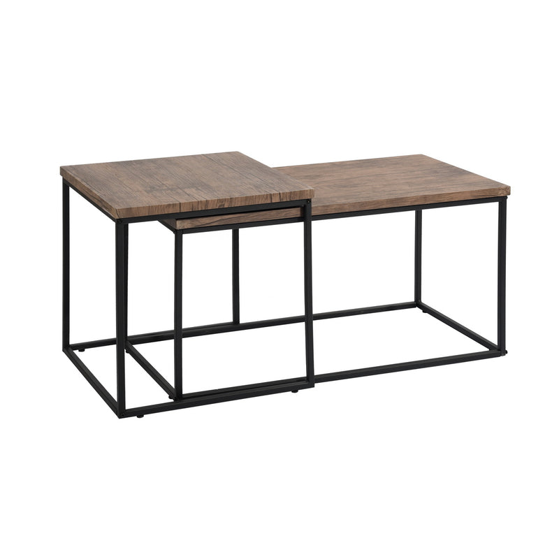 ADOMO WOOD - Set of two modern and design nesting coffee tables